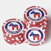 De Democratische Partij van Florida Pokerchips (Opstapeling)