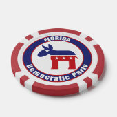 De Democratische Partij van Florida Pokerchips (Enkel)