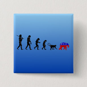 De democratische theorie van de decentralisatie vierkante button 5,1 cm