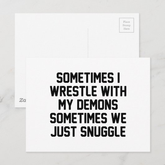 De demon nestelt zich briefkaart (Voorkant / Achterkant)