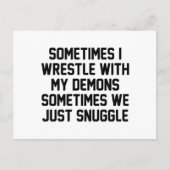 De demon nestelt zich briefkaart (Voorkant)