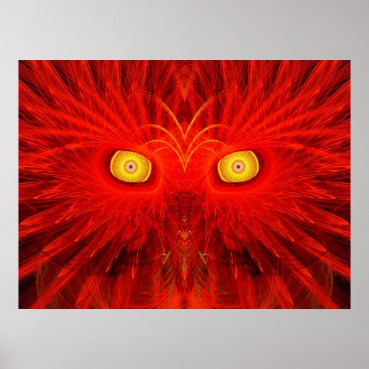 De demon Owl Poster (Voorkant)