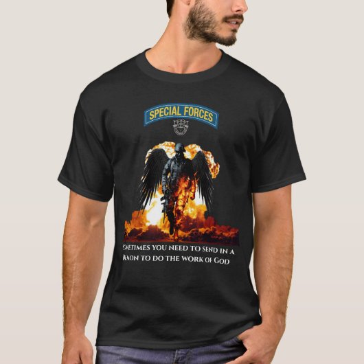 de demon verzenden t-shirt (Voorkant)