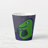 de denkende hagedis  latte mok (Voorkant)