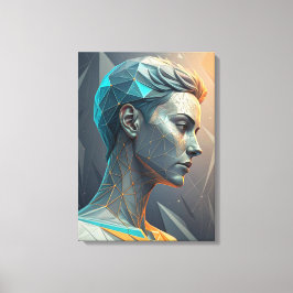 De Denker 2.0 Abstract Geometrisch Canvasprint Canvas Afdruk