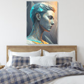 De Denker 2.0 Abstract Geometrisch Canvasprint Canvas Afdruk (Insitu (Slaapkamer))