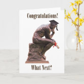 De denker Afstuderen/feliciteert Kaart (Gele Bloem)