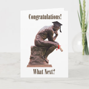 De denker Afstuderen/feliciteert Kaart