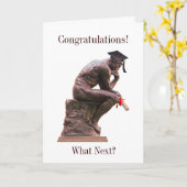 De denker Afstuderen gefeliciteerd Kaart (Gele Bloem)