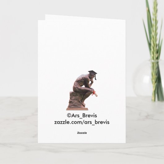 De denker Afstuderen gefeliciteerd Kaart (Achterkant)