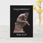 De denker Afstuderen gefeliciteerd Kaart (Gele Bloem)