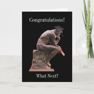 De denker Afstuderen gefeliciteerd Kaart