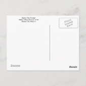De Denker en de shuttle, Kansas City, Mo. Briefkaart (Achterkant)