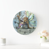 De Denker Fee en Uil Fantasie Kunst Klok (Huis)