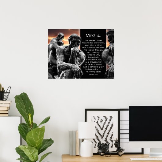 De denker poster (Thuiskantoor)