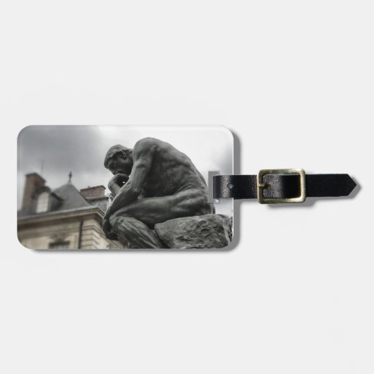 De Denker Rodin Parijs Beeldhouwwerk Bagagelabel (Voorkant horizontaal)