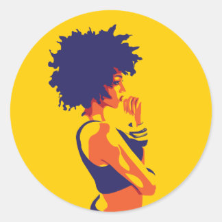 De denker ronde sticker