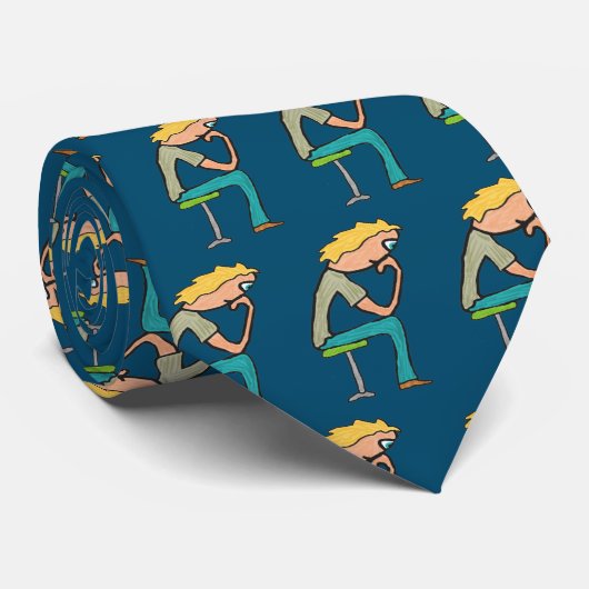 De denker stropdas (Opgerold)