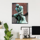 De denker van Auguste Rodin Poster (Thuiskantoor)