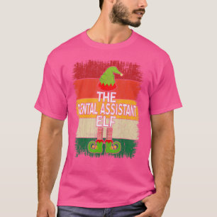 De Dental Assistant Elf Matching Group Xmas Party T-shirt