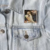 De depositie van Christus Vierkante Button 5,1 Cm (In situ)