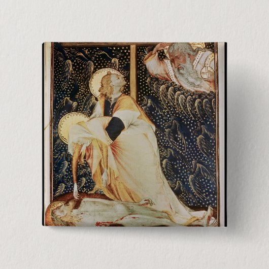 De depositie van Christus Vierkante Button 5,1 Cm (Voorkant)
