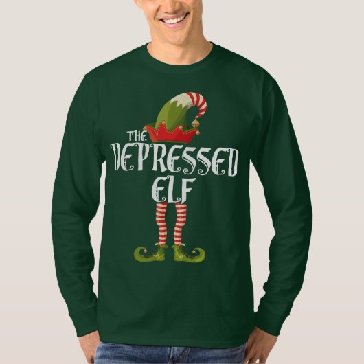 de depressieve elf t-shirt (Voorkant)