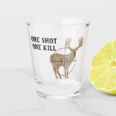 De Der Hunting One Shot One Kill Shot Glas (Voorkant)