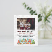 De derde keer is de charme | 2022 Funny Holiday Fo Feestdagenkaart (Staand voorkant)