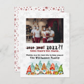 De derde keer is de charme | Funny 2022 Holiday Fo Feestdagenkaart (Voorkant / Achterkant)