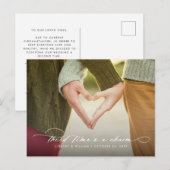 De derde keer is een Kosten Verander de Datum Aankondigingskaart (Voorkant / Achterkant)