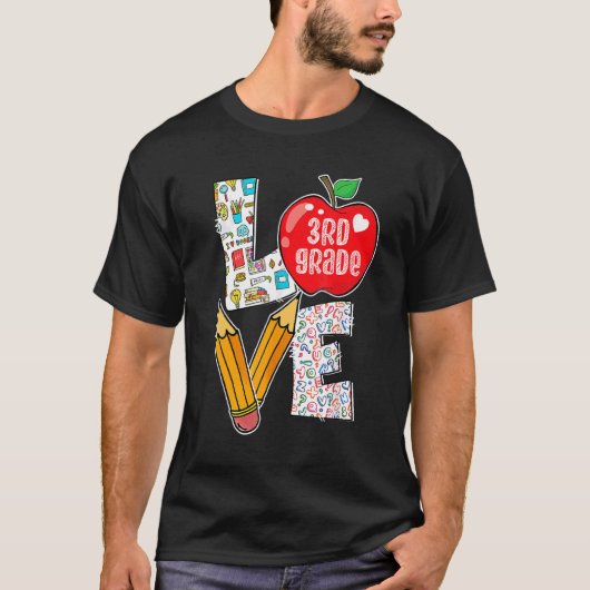 De derde klas van de liefde terug naar de leraar s t-shirt (Voorkant)