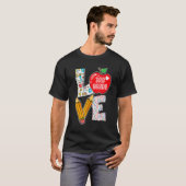 De derde klas van de liefde terug naar de leraar s t-shirt (Voorkant volledig)