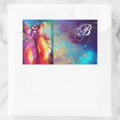 de derde maaswijdte , monogram rechthoekige sticker (Tas)