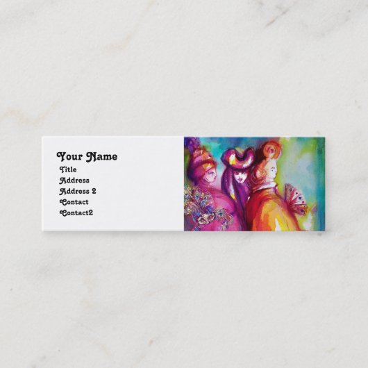 DE DERDE MASK / Costume Designer , theaterartiest Mini Visitekaartje (Voorkant)