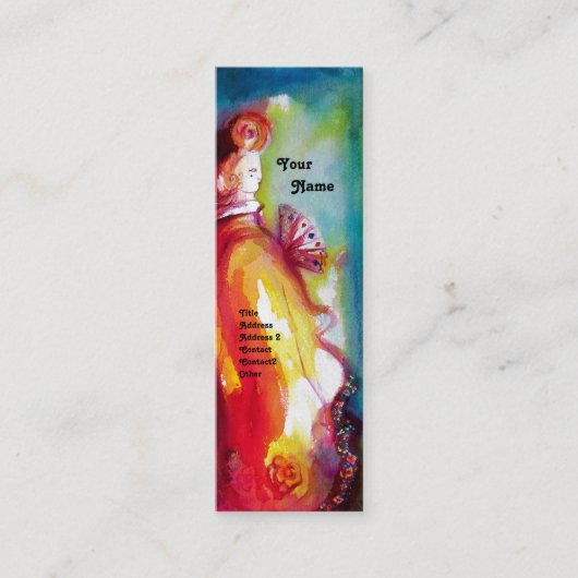 DE DERDE MASK / Costume Designer , theaterartiest Mini Visitekaartje (Voorkant)