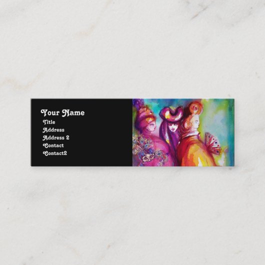 DE DERDE MASK / Costume Designer , theaterartiest Mini Visitekaartje (Voorkant)