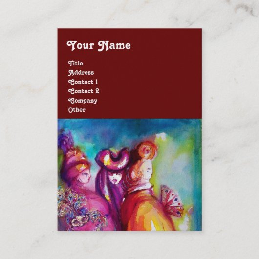 DE DERDE MASK / Costume Designer , theaterartiest Visitekaartje (Voorkant)