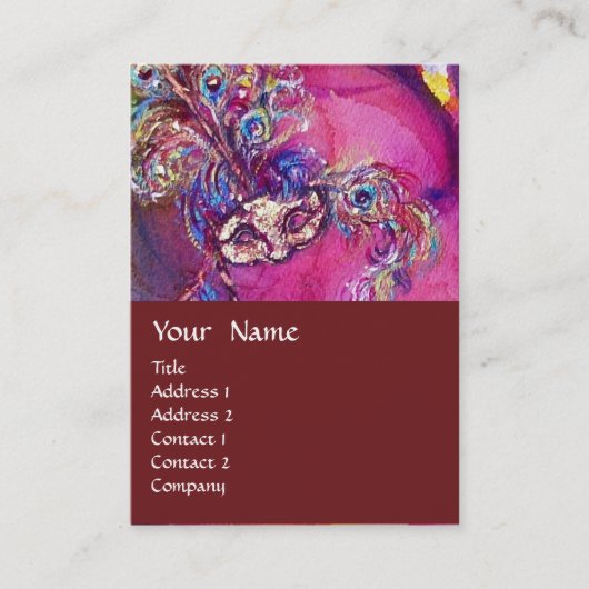 DE DERDE MASK / Costume Designer , theaterartiest Visitekaartje (Voorkant)