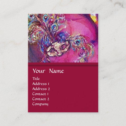 DE DERDE MASK / Costume Designer , theaterartiest Visitekaartje (Voorkant)