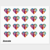 DE DERDE MASK/Venetiaanse Masquerade Heart Hart Sticker (Vel)