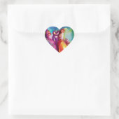 DE DERDE MASK/Venetiaanse Masquerade Heart Hart Sticker (Tas)