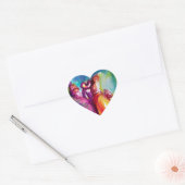 DE DERDE MASK/Venetiaanse Masquerade Heart Hart Sticker (Envelop)