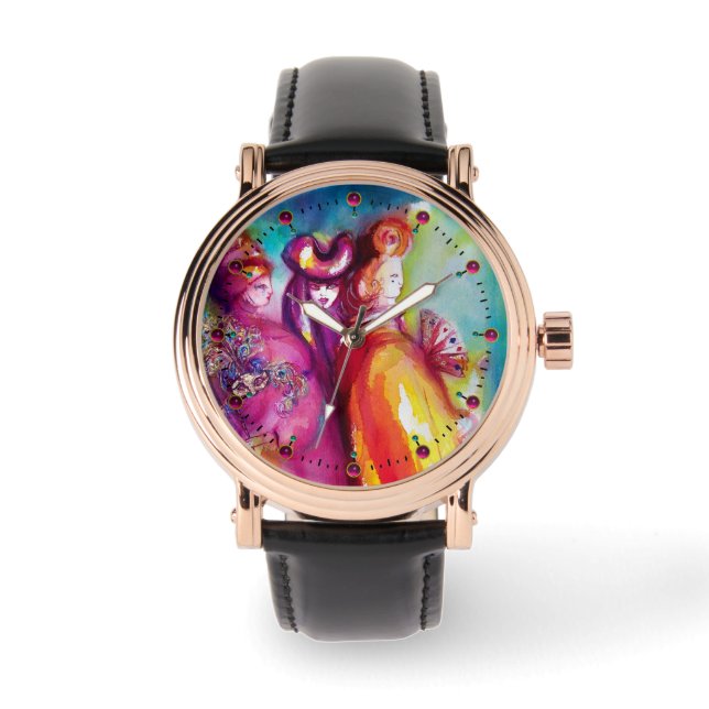 DE DERDE MASK/Venetiaanse Masquerade Horloge (Voorkant)