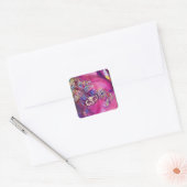 DE DERDE MASK/Venetiaanse Masquerade Vierkante Sticker (Envelop)