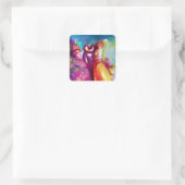 DE DERDE MASK/Venetiaanse Masquerade Vierkante Sticker (Tas)