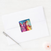 DE DERDE MASK/Venetiaanse Masquerade Vierkante Sticker (Envelop)