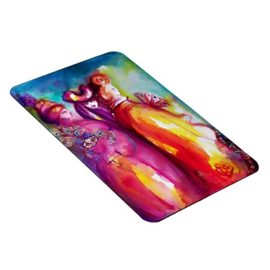 DE DERDE MASKBAL/Venetiaanse Carnival Masquerade B Magneet (Rechterzijde)