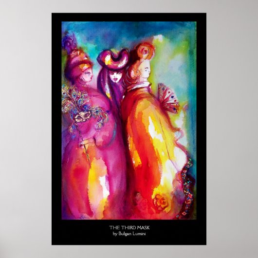 DE DERDE MASKBAL/Venetiaanse Carnival Masquerade B Poster (Voorkant)