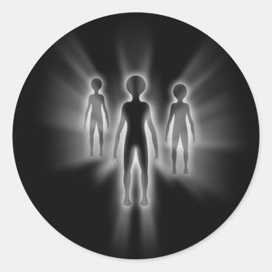 De derde soort ontvoering ronde sticker (Voorkant)